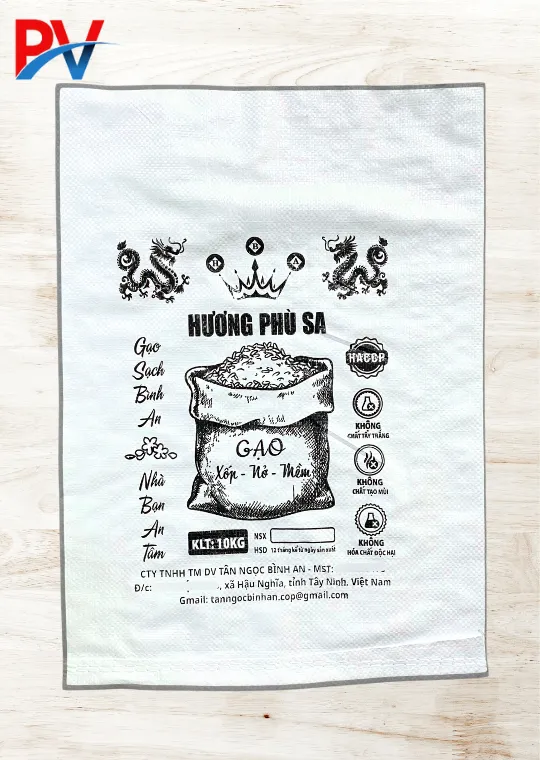 BAO PP DỆT ĐỰNG GẠO IN THƯƠNG HIỆU